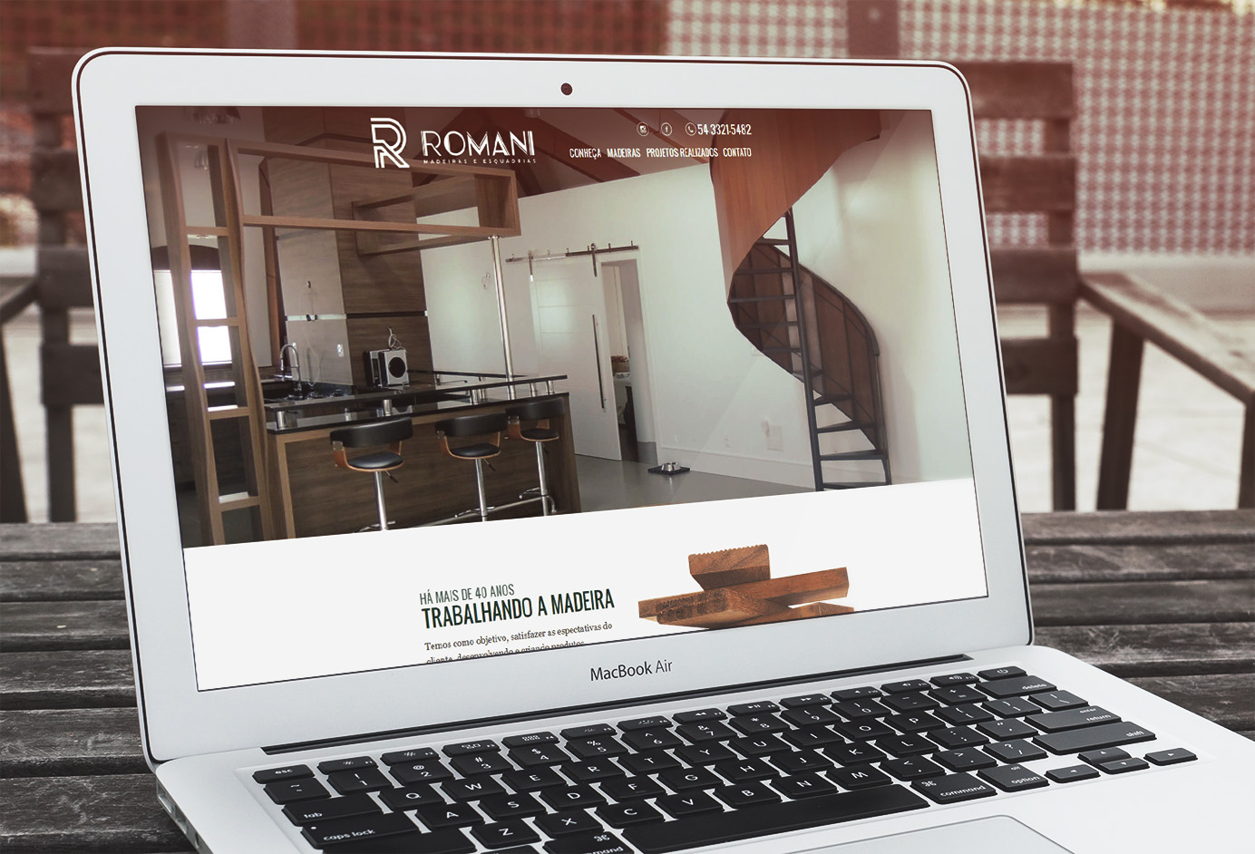 romani madeiras criação site erechim